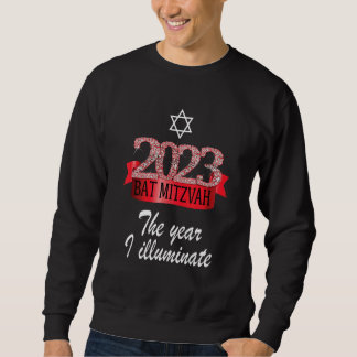Moletom 2023 Festivo Black Red Decor Bat Mitzvah Citação