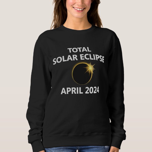 Moletom 2024 April Solar Eclipse New Hampshire Maine Conne (Frente)