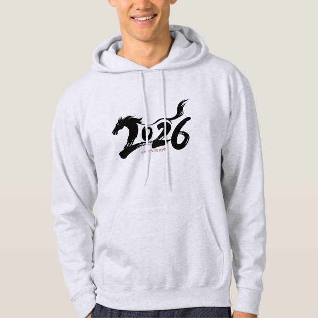 Moletom 2026 Ano do Cavalo Arte com Pincel (Frente)