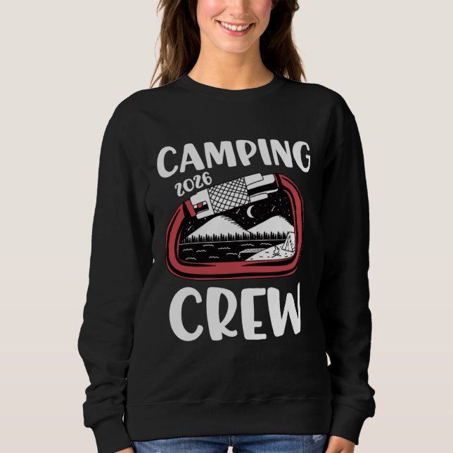 Moletom 2026 Camping Crew  Family Camping Trip Group Carab (Frente)