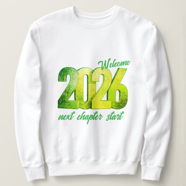 MOLETOM 2026 NEW YEAR WOMENS BASIC SWEATSHIRT (Frente do Design)
