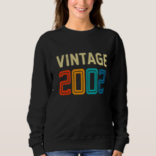 Moletom 20 Birthday Vintage 2002 20 Anos Homens Mulheres