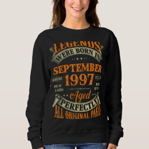 Moletom 25 Birthday Legends Nascer Em Setembro 1997 25 Y