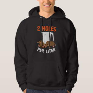 Moletom 2 Moles por litro de Design de Química de Ciência 