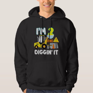 Moletom 2nd Birthday Gift Construction Truck Party 2 Year 