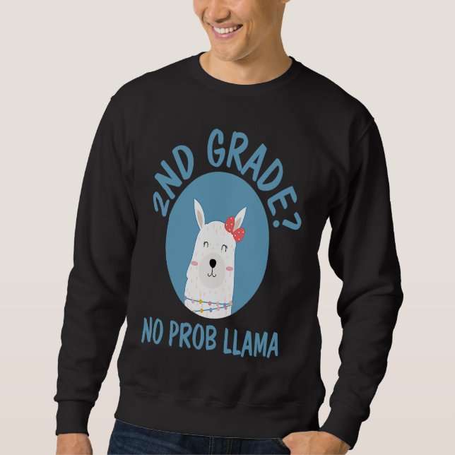 Moletom 2nd Grade Llama  Teacher Student Back To School (Frente)