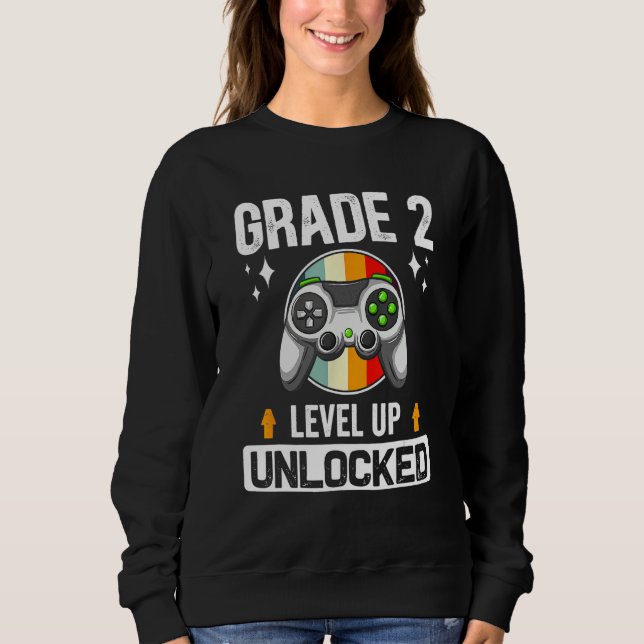 Moletom 2nd Grade Unlocked Level Up Back To School Second  (Frente)