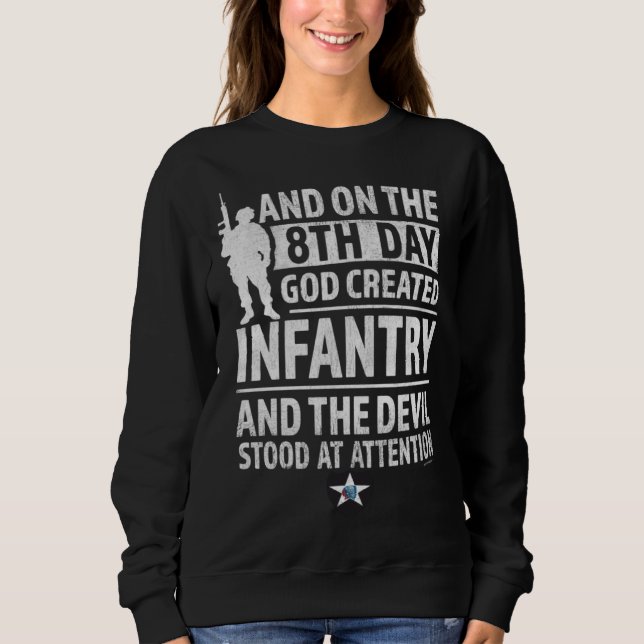 Moletom 2nd Infantry  God Created Infantry Devil stood Att (Frente)