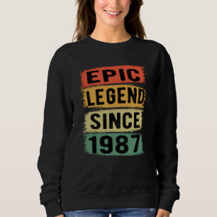 Moletom 34 Anos De Idade Dia 1987 Legenda Epic 34. º Aniv