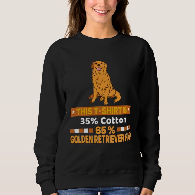 Moletom 35 Cotton 65 Golden Retriever Hair  Dog Apparel (Frente)