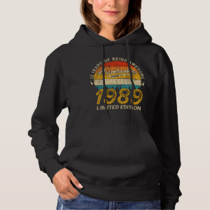 Moletom 36 anos de idade 1989 Retro Incrível 36º presente