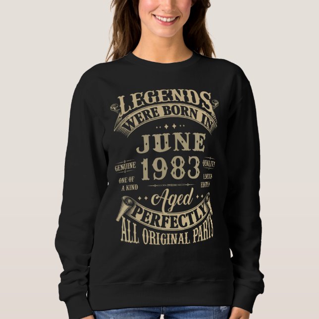 Moletom 39º presente de aniversário para Nasceres de lenda (Frente)