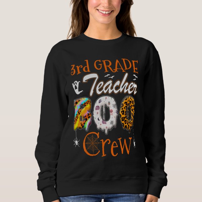 Moletom 3rd Grade Teacher Boo Crew  Teachers Halloween Cos (Frente)