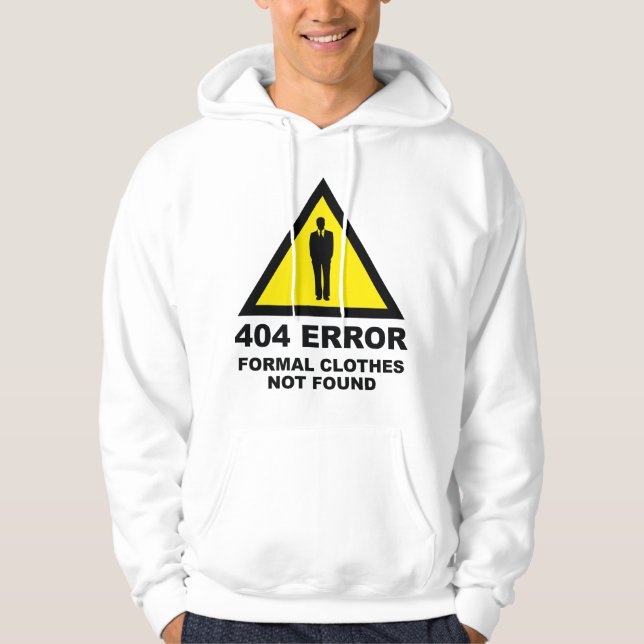 Moletom 404 Error Formal Clothes Not Found (Roupas formais (Frente)