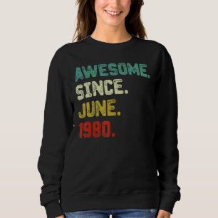 Moletom 42º Aniversário Incrível Desde Junho De 1980 42 An