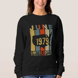 Moletom 43º Aniversário De Junho De 1979 43 Anos De Incrív