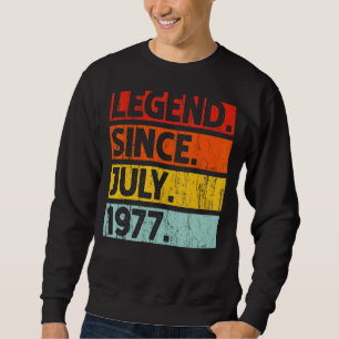 Moletom 45.a Legenda de aniversário desde julho de 1977 45
