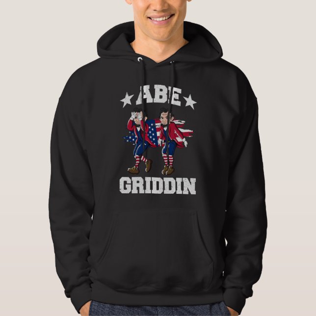 Moletom 4 de Julho Abraham Lincoln Griddy Abe Griddin (Frente)