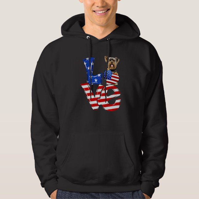 Moletom 4 De Julho Amor Patriótico Yorkshire Terrier Ameri (Frente)