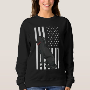 Moletom 4 De Julho Black Labrador Dog Ows Flag Blac