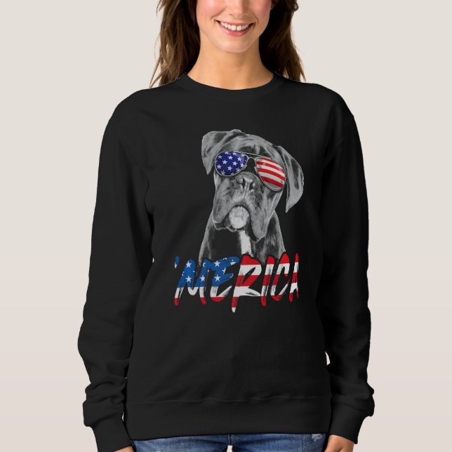 Moletom 4 de julho Boxer Merica American Flag Patriotic D (Frente)