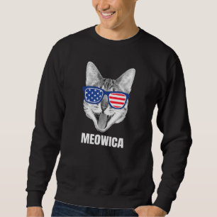 Moletom 4 De Julho Cat Meowica Merica Menusa American Fla