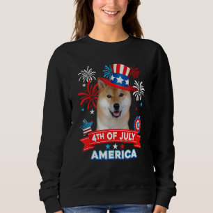 Moletom 4 De Julho Dia Patriótico Shiba Inu Cachorro Indep