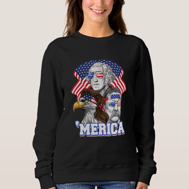 Moletom 4 De Julho Dos Eua Flag Merica Washington Roosevel (Frente)