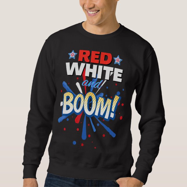 Moletom 4 De Julho Fireworks Boom Patriotic Fireworks Usa (Frente)