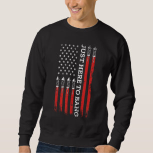 Moletom 4 De Julho Fogos De Artifício Com Bandeira Dos Eua