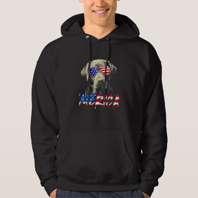 Moletom 4 De Julho Labrador Retriever Merica American Fla (Frente)