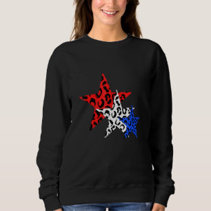 Moletom 4 De Julho Leopardo Imprime Vermelho White Estrela