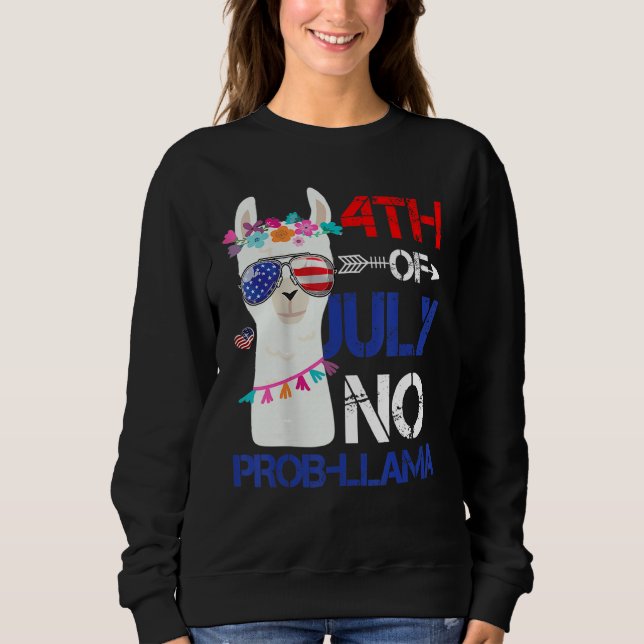 Moletom 4 De Julho Mulheres Sem Prob Lama Usa Bandeira Par (Frente)