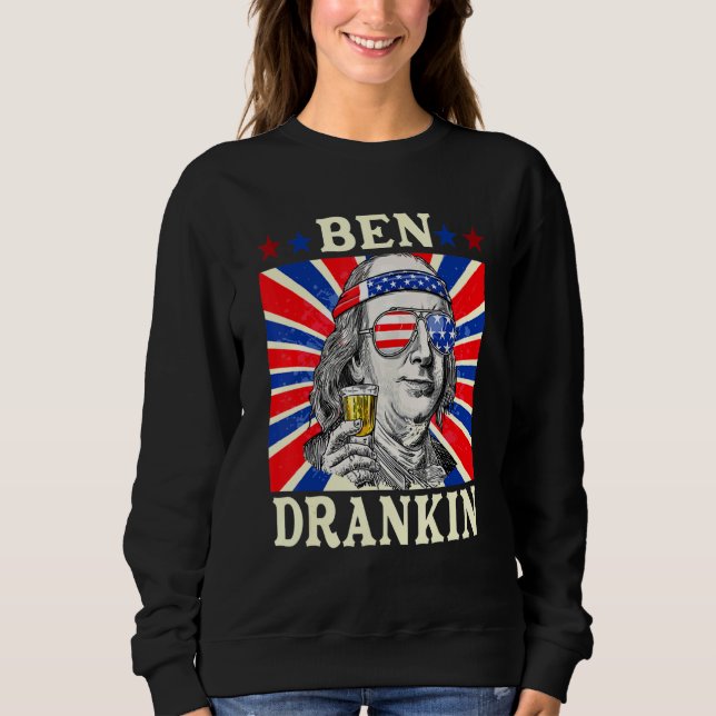 Moletom 4 De Julho Para Homens Ben Drankin (Frente)