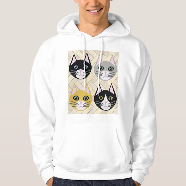 Moletom 4 Gatos, Herringbone Beige (Frente)