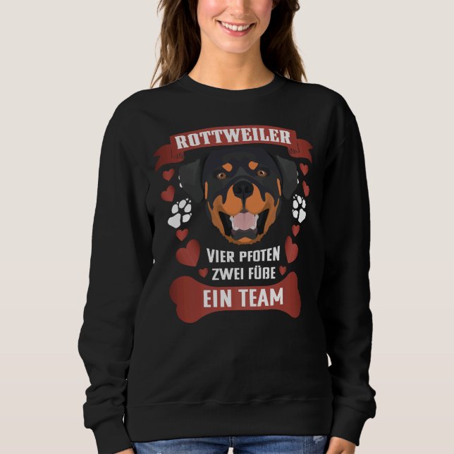 Moletom 4 Linhas 2 Pés 1 Equipe Rottweiler (Frente)
