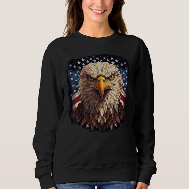 Moletom 4th July American Eagle Flag  Independence Day (Frente)