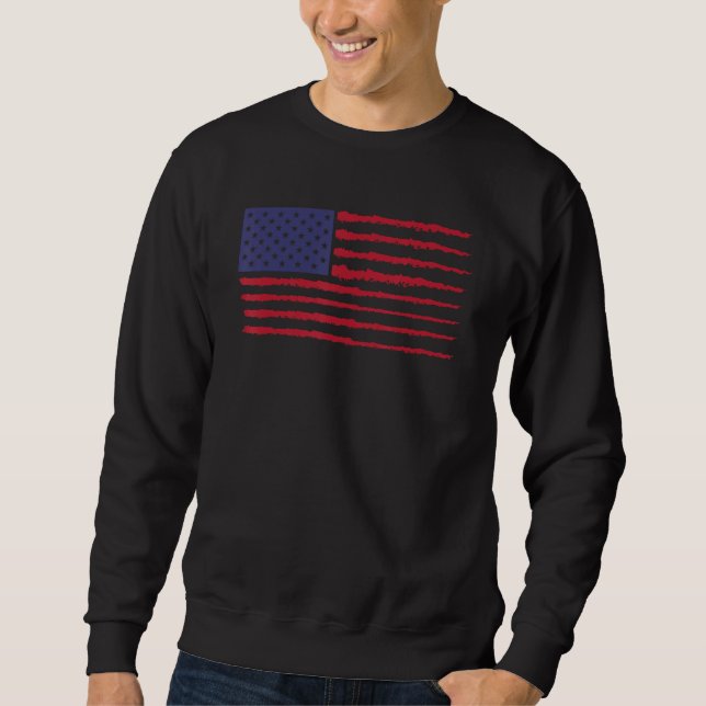 Moletom 4th July American Patriotic Independence Day Men W (Frente)