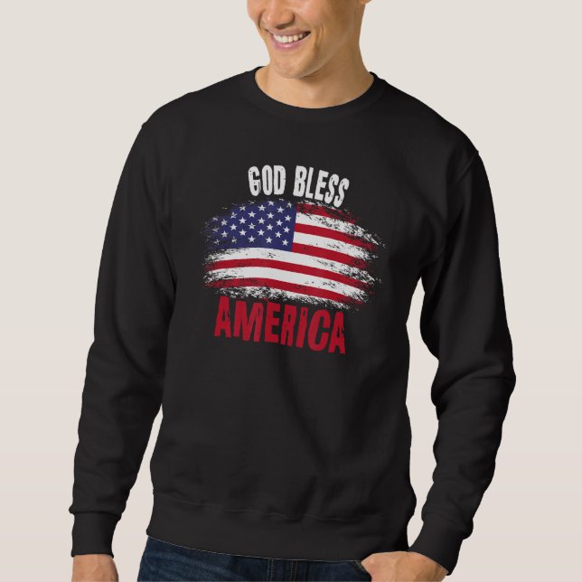 Moletom 4th july apparel USA american flag 4th of july for (Frente)
