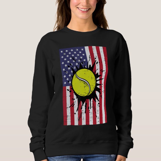 Moletom 4th July Tennis America Flag Patriotic Men Boys Ki (Frente)