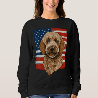 Moletom 4th Of July Goldendoodle on Patriotic American Gol
