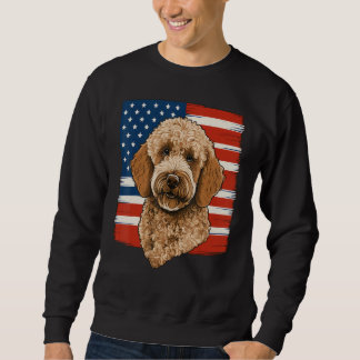 Moletom 4th Of July Goldendoodle on Patriotic American Gol