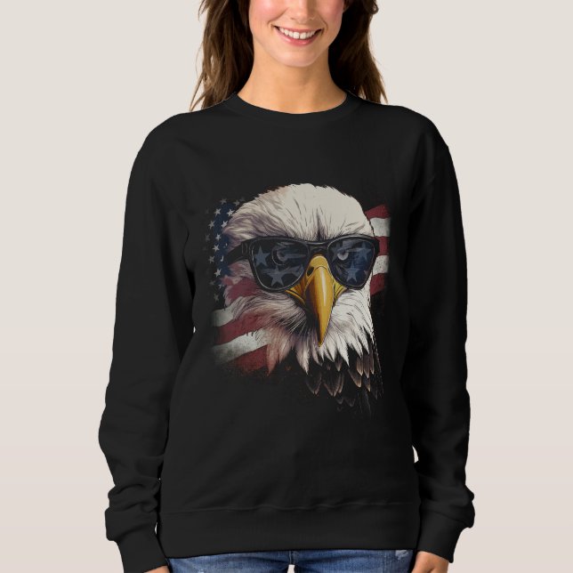 Moletom 4th of July Patriotic  Bald Eagle  July 4th (Frente)