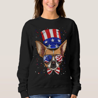 Moletom 4th of July Patriotic Chihuahua American USA Flag 