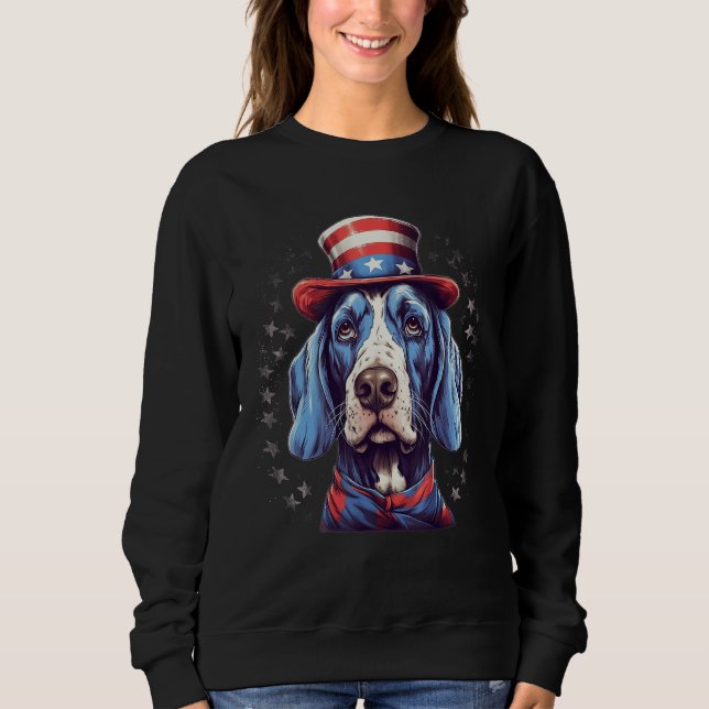 Moletom 4th Of July Patriotic English Pointer Dog (Frente)