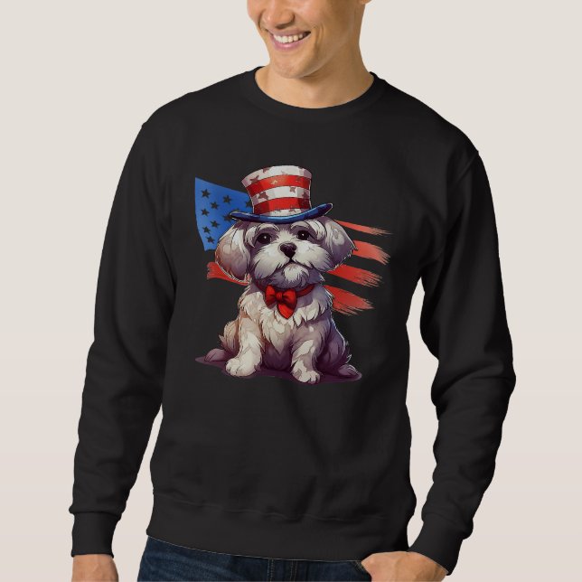 Moletom 4th Of July Patriotic Glen Of Imaal Terrier Dog (Frente)