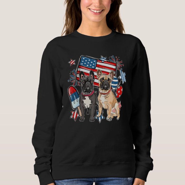 Moletom 4th Of July Pitbull Dog Independence Day Patriotic (Frente)