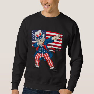 Moletom 4th Of July Shirts For Kids Funny Dabbing Uncle Sa