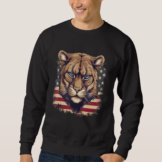 Moletom 4th Of July US Flag Cougar (Frente)