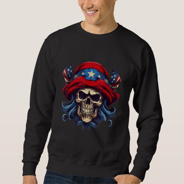 Moletom 4th Of July US Flag Pirate (Frente)
